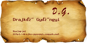 Drajkó Gyöngyi névjegykártya